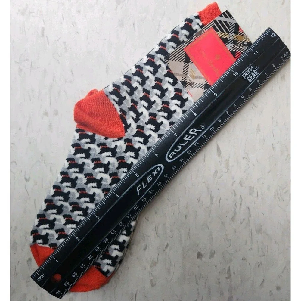Vera Bradley Women's Crew Socks Dog Red Grey and Black Brand New. 1 Pair Cute